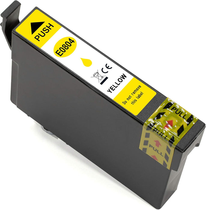 Huismerk Cartridge Epson T0804 Geel - Inktkenners
