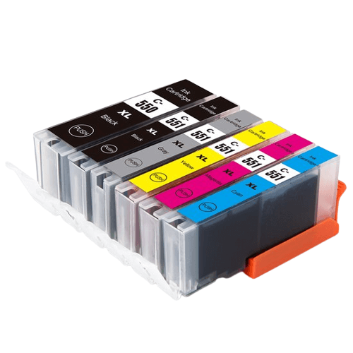 Canon Cartridge - Multipack + Grijs (6 stuks) - PGI-550 / CLI-551 XL - Inktkenners