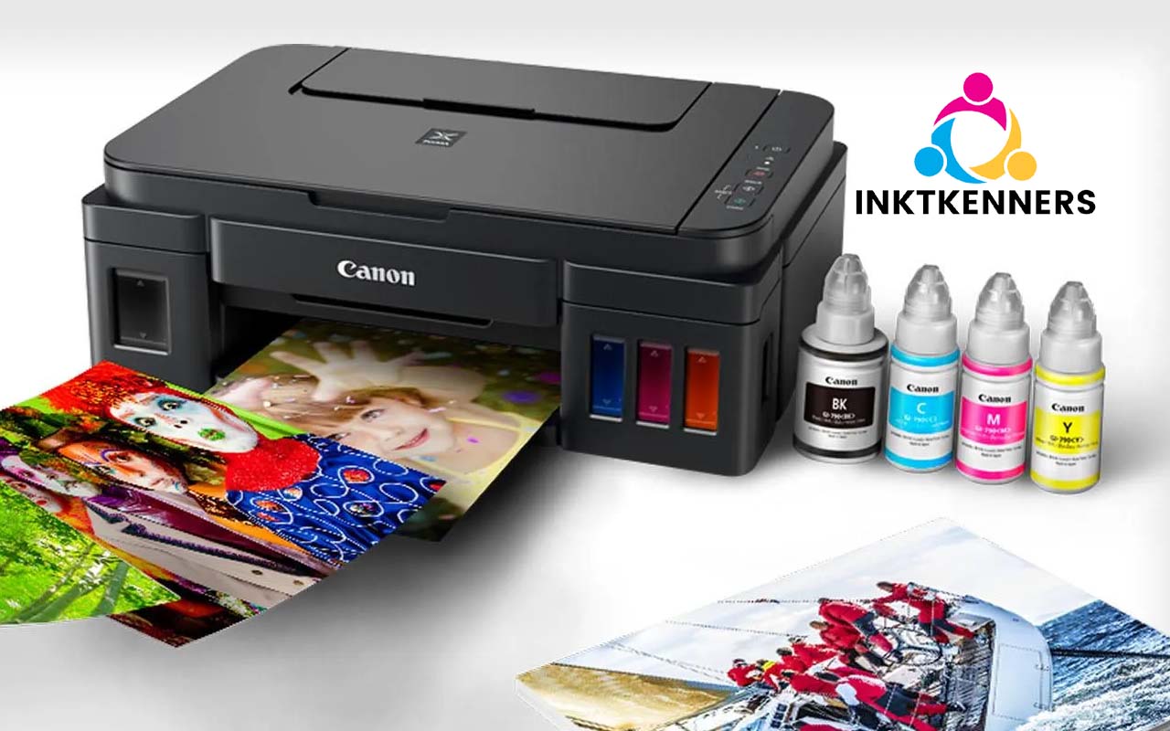 Printer met inktcartridges die heldere en hoogwaardige foto's produceren
