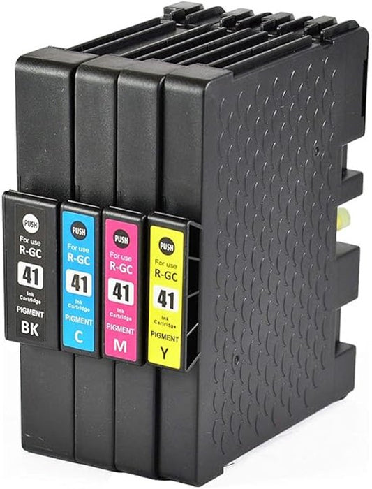 Huismerk Ricoh GC41 Inktcartridge Multipack – Zwart, Cyaan, Magenta, Geel – Compatibel met SG 3110, SG 7100 – Voordelige printoplossing.