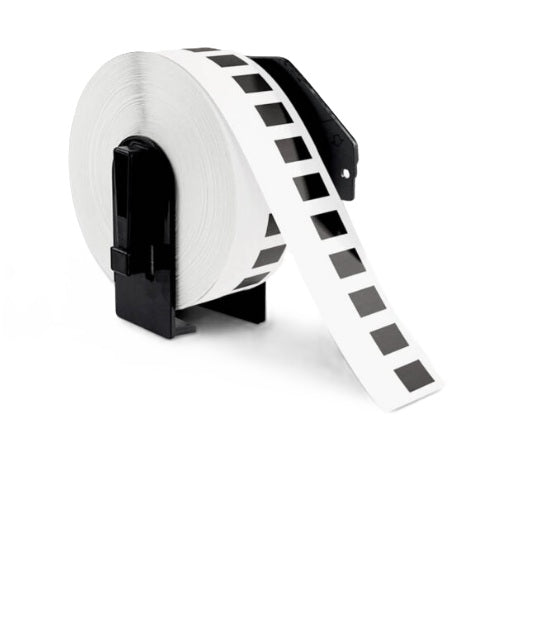 Huismerk label tape voor Brother DK-22210 Zwart op Wit