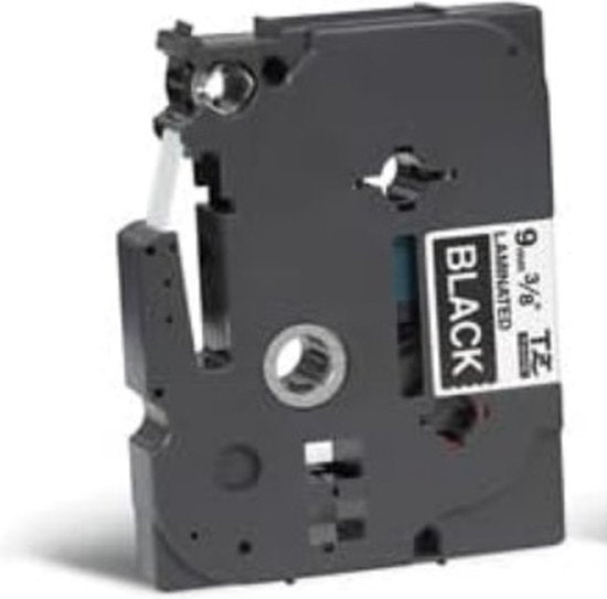 Huismerk labael tape voor Brother TZe-325 Wit op Zwart
