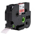 Huismerk label tape voor Brother TZe-441 Zwart op Rood