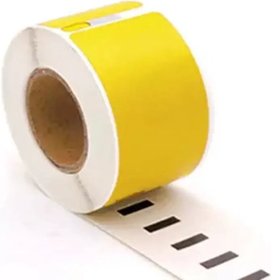 Huismerk label tape voor Dymo 99012 geel