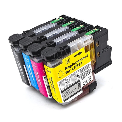 Huismerk Brother LC-521 multipack inktcartridges – set zwart, cyaan, magenta en geel