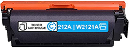 Huismerk HP 212A Cyaan Toner – Compatibel met HP Color LaserJet – Levendige kleuren & foutloze werking.