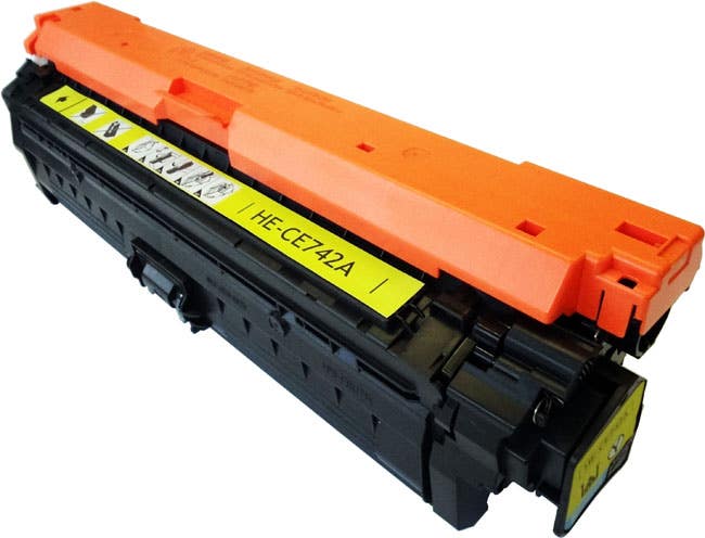 Huismerk HP 307A (CE742A) Toner Geel – Compatibel met HP CP5225 – Heldere prints & voordelige afdrukkwaliteit.