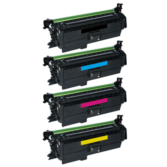 Huismerk HP 508X Toner Multipack – Zwart, Cyaan, Magenta, Geel – Compatibel met HP Color LaserJet M553 – Voordelige totaaloplossing.
