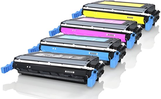 Huismerk HP 643A Toner Multipack – Zwart, Cyaan, Magenta, Geel – Compatibel met HP Color LaserJet 4700 – Complete kleurenset voor professioneel printen.