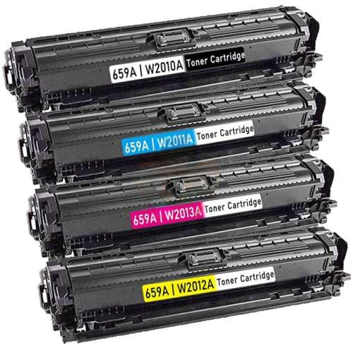 Huismerk HP 659A Toner Multipack – Zwart, Cyaan, Magenta, Geel – Compatibel met M751 – Voordelige printoplossing.