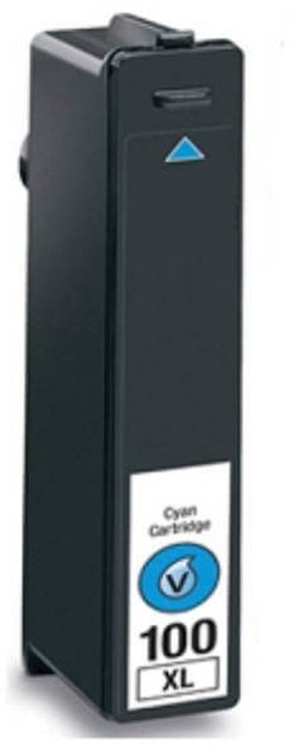 Huismerk Lexmark 100XL Cyaan Inktcartridge – Compatibel met Lexmark Pinnacle Pro901, Interact S605 – Levendige kleuren & scherpe afdrukken.
