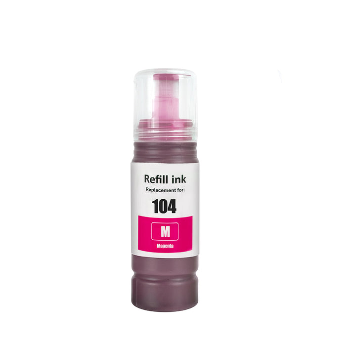 Epson EcoTank 104 Refill Printer Inkt Magenta - E104 Inktkenners Huismerk